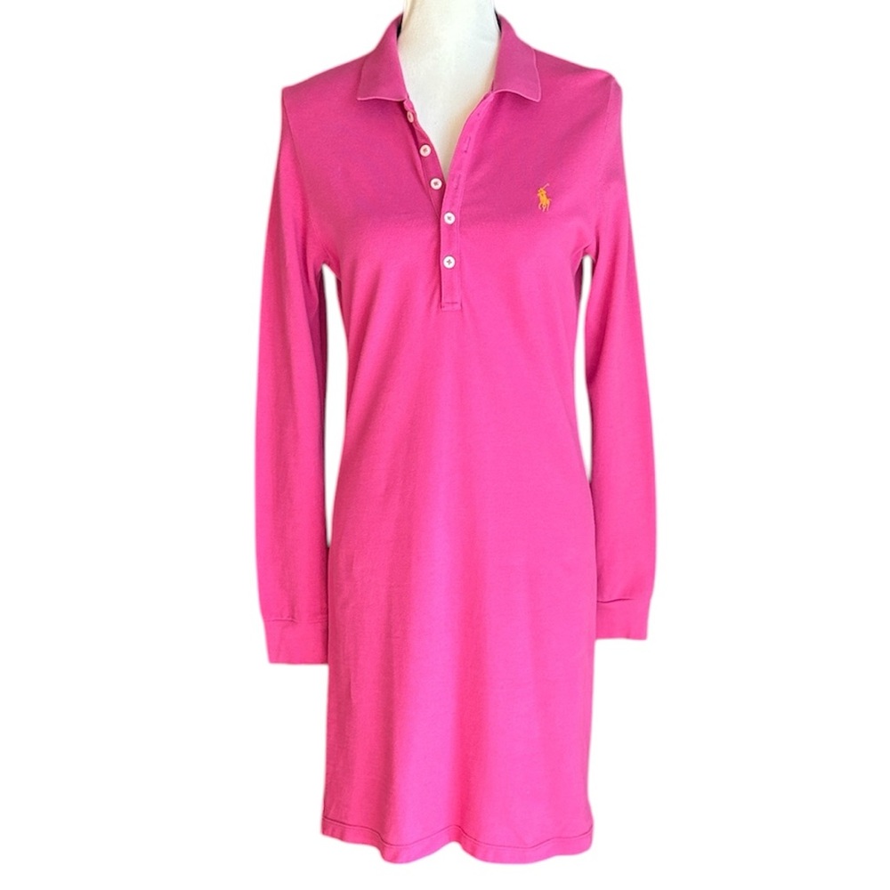 Ralph Lauren Sport Fuchsia Polo Pique Cotton Dress M - Picture 11 of 11